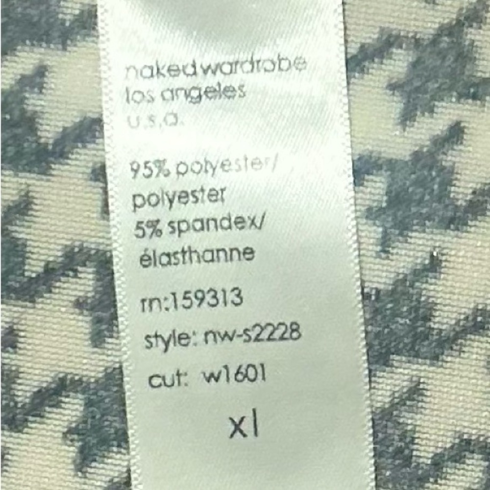 Naked Wardrobe Black and White Mini Skirt XL NWT - Picture 4 of 5